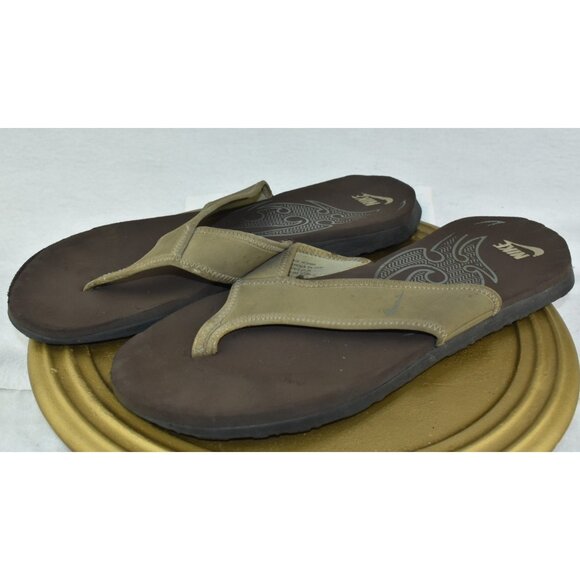 Nike Celso Sandals Men's Size 14 Brown Comfort Thong Flip Flop Beach Pool - Picture 1 of 11